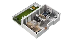 2 pokoje, mieszkanie 53,30 m², parter, oferta nr A5.0.38, ATAL Ruczaj, Kraków, Łagiewniki-Borek Fałęcki, Borek Fałęcki, ul. Obozowa