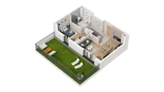 2 pokoje, mieszkanie 53,30 m², parter, oferta nr A5.0.38, ATAL Ruczaj, Kraków, Łagiewniki-Borek Fałęcki, Borek Fałęcki, ul. Obozowa