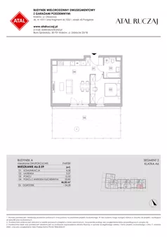 2 pokoje, mieszkanie 46,05 m², parter, oferta nr A6.0.59, ATAL Ruczaj, Kraków, Łagiewniki-Borek Fałęcki, Borek Fałęcki, ul. Obozowa