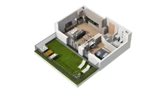 2 pokoje, mieszkanie 46,05 m², parter, oferta nr A6.0.59, ATAL Ruczaj, Kraków, Łagiewniki-Borek Fałęcki, Borek Fałęcki, ul. Obozowa
