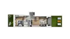 2 pokoje, mieszkanie 46,55 m², piętro 1, oferta nr A6.1.63, ATAL Ruczaj, Kraków, Łagiewniki-Borek Fałęcki, Borek Fałęcki, ul. Obozowa