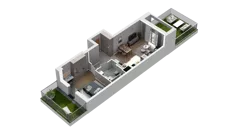 2 pokoje, mieszkanie 46,55 m², piętro 1, oferta nr A6.1.63, ATAL Ruczaj, Kraków, Łagiewniki-Borek Fałęcki, Borek Fałęcki, ul. Obozowa