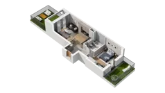 2 pokoje, mieszkanie 46,55 m², piętro 1, oferta nr A6.1.63, ATAL Ruczaj, Kraków, Łagiewniki-Borek Fałęcki, Borek Fałęcki, ul. Obozowa