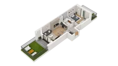 2 pokoje, mieszkanie 46,55 m², piętro 1, oferta nr A6.1.63, ATAL Ruczaj, Kraków, Łagiewniki-Borek Fałęcki, Borek Fałęcki, ul. Obozowa