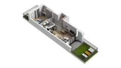 2 pokoje, mieszkanie 46,55 m², piętro 1, oferta nr A6.1.63, ATAL Ruczaj, Kraków, Łagiewniki-Borek Fałęcki, Borek Fałęcki, ul. Obozowa