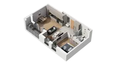 2 pokoje, mieszkanie 50,49 m², piętro 1, oferta nr A4.1.07, ATAL Ruczaj, Kraków, Łagiewniki-Borek Fałęcki, Borek Fałęcki, ul. Obozowa