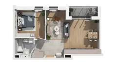 2 pokoje, mieszkanie 50,49 m², piętro 2, oferta nr A4.2.12, ATAL Ruczaj, Kraków, Łagiewniki-Borek Fałęcki, Borek Fałęcki, ul. Obozowa