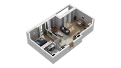 2 pokoje, mieszkanie 50,49 m², piętro 2, oferta nr A4.2.12, ATAL Ruczaj, Kraków, Łagiewniki-Borek Fałęcki, Borek Fałęcki, ul. Obozowa