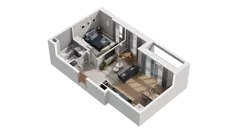 2 pokoje, mieszkanie 50,49 m², piętro 2, oferta nr A4.2.12, ATAL Ruczaj, Kraków, Łagiewniki-Borek Fałęcki, Borek Fałęcki, ul. Obozowa