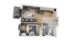 2 pokoje, mieszkanie 41,71 m², piętro 2, oferta nr A4.2.14, ATAL Ruczaj, Kraków, Łagiewniki-Borek Fałęcki, Borek Fałęcki, ul. Obozowa