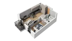 2 pokoje, mieszkanie 41,71 m², piętro 2, oferta nr A4.2.14, ATAL Ruczaj, Kraków, Łagiewniki-Borek Fałęcki, Borek Fałęcki, ul. Obozowa