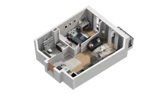 2 pokoje, mieszkanie 41,71 m², piętro 2, oferta nr A4.2.14, ATAL Ruczaj, Kraków, Łagiewniki-Borek Fałęcki, Borek Fałęcki, ul. Obozowa