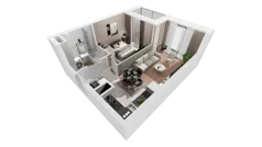 2 pokoje, mieszkanie 38,02 m², piętro 5, oferta nr C-05-55C, ATAL Olimpijska, Katowice, Bogucice, ul. Olimpijska / al. Korfantego
