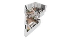 2 pokoje, apartament 68,36 m², piętro 26, oferta nr B-26-208B, ATAL Olimpijska, Katowice, Bogucice, ul. Olimpijska / al. Korfantego