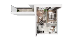 2 pokoje, apartament 41,10 m², piętro 16, oferta nr C-16-179C, ATAL Olimpijska, Katowice, Śródmieście, Bogucice, ul. Olimpijska / al. Korfantego