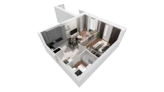 2 pokoje, apartament 41,10 m², piętro 16, oferta nr C-16-179C, ATAL Olimpijska, Katowice, Śródmieście, Bogucice, ul. Olimpijska / al. Korfantego