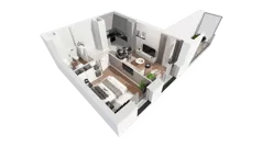 2 pokoje, apartament 41,10 m², piętro 16, oferta nr C-16-179C, ATAL Olimpijska, Katowice, Śródmieście, Bogucice, ul. Olimpijska / al. Korfantego