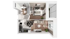 2 pokoje, apartament 37,88 m², piętro 4, oferta nr C-04-42C, ATAL Olimpijska, Katowice, Śródmieście, Bogucice, ul. Olimpijska / al. Korfantego