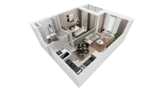 2 pokoje, apartament 37,88 m², piętro 4, oferta nr C-04-42C, ATAL Olimpijska, Katowice, Śródmieście, Bogucice, ul. Olimpijska / al. Korfantego