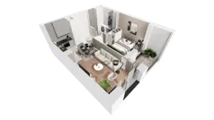 2 pokoje, apartament 37,88 m², piętro 4, oferta nr C-04-42C, ATAL Olimpijska, Katowice, Śródmieście, Bogucice, ul. Olimpijska / al. Korfantego