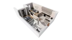 2 pokoje, mieszkanie 42,97 m², piętro 2, oferta nr B2-02-23B, Nowa Francuska I, Katowice, Osiedle Paderewskiego-Muchowiec, Muchowiec, ul. Szybowcowa