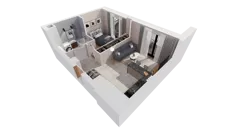 2 pokoje, mieszkanie 39,78 m², piętro 2, oferta nr B2-02-9A, Nowa Francuska I, Katowice, Osiedle Paderewskiego-Muchowiec, Muchowiec, ul. Szybowcowa