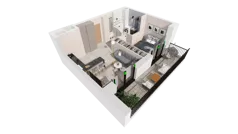 2 pokoje, mieszkanie 39,78 m², piętro 2, oferta nr B2-02-9A, Nowa Francuska I, Katowice, Osiedle Paderewskiego-Muchowiec, Muchowiec, ul. Szybowcowa