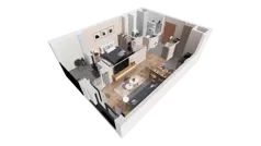 2 pokoje, mieszkanie 42,65 m², piętro 3, oferta nr 1-3-33, ATAL Aura II, Łódź, Bałuty, ul. Telefoniczna 15/17
