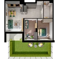 3 pokoje, mieszkanie 62,61 m², piętro 3, oferta nr C02.3.49, Skwer Witosa, Piastów, ul. Bodycha/Witosa