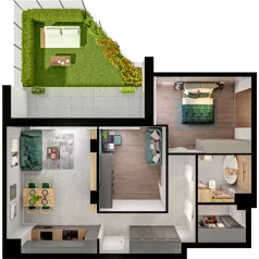 3 pokoje, mieszkanie 68,09 m², parter, oferta nr C02.0.26, Skwer Witosa, Piastów, ul. Bodycha/Witosa
