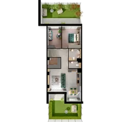 3 pokoje, mieszkanie 71,54 m², piętro 1, oferta nr C01.1.06, Skwer Witosa, Piastów, ul. Bodycha/Witosa