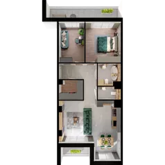 3 pokoje, mieszkanie 71,54 m², piętro 2, oferta nr C01.2.11, Skwer Witosa, Piastów, ul. Bodycha/Witosa