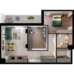 3 pokoje, mieszkanie 69,50 m², piętro 3, oferta nr C02.3.53, Skwer Witosa, Piastów, ul. Bodycha/Witosa