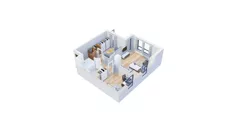 3 pokoje, mieszkanie 56,07 m², piętro 12, oferta nr 2.A95, Niebieski Bursztyn II, Reda, ul. Bosmańska