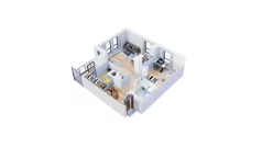3 pokoje, mieszkanie 56,07 m², piętro 12, oferta nr 2.A95, Niebieski Bursztyn II, Reda, ul. Bosmańska