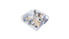 3 pokoje, mieszkanie 56,07 m², piętro 12, oferta nr 2.A95, Niebieski Bursztyn II, Reda, ul. Bosmańska