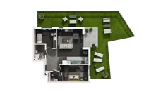 3 pokoje, mieszkanie 59,25 m², piętro 1, oferta nr D.1.08, ATAL Wzgórze Oruni, Gdańsk, Orunia Górna-Gdańsk Południe, ul. Emilii Hoene