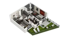 3 pokoje, mieszkanie 52,60 m², parter, oferta nr C.0.03, ATAL Wzgórze Oruni, Gdańsk, Orunia Górna-Gdańsk Południe, ul. Emilii Hoene