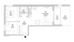 3 pokoje, mieszkanie 58,38 m², piętro 1, oferta nr 9.2.9, Osiedle Przyjemne - etap IV, Gdańsk, Jasień, ul. Flisykowskiego