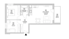 3 pokoje, mieszkanie 58,59 m², piętro 1, oferta nr 7.2.13, Osiedle Przyjemne - etap IV, Gdańsk, Jasień, ul. Flisykowskiego