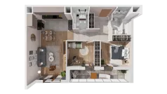 3 pokoje, mieszkanie 69,13 m², piętro 3, oferta nr 6.03.C24, Ogrody Andersa II, Gliwice, Wojska Polskiego, ul. Generała Władysława Andersa