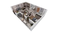 3 pokoje, mieszkanie 69,13 m², piętro 3, oferta nr 6.03.C24, Ogrody Andersa II, Gliwice, Wojska Polskiego, ul. Generała Władysława Andersa