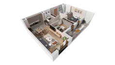3 pokoje, mieszkanie 69,13 m², piętro 3, oferta nr 6.03.C24, Ogrody Andersa II, Gliwice, Wojska Polskiego, ul. Generała Władysława Andersa