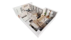 3 pokoje, mieszkanie 69,13 m², piętro 3, oferta nr 6.03.C24, Ogrody Andersa II, Gliwice, Wojska Polskiego, ul. Generała Władysława Andersa