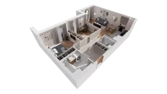 3 pokoje, mieszkanie 69,13 m², piętro 3, oferta nr 6.03.C24, Ogrody Andersa II, Gliwice, Wojska Polskiego, ul. Generała Władysława Andersa
