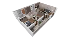 3 pokoje, mieszkanie 69,15 m², piętro 4, oferta nr 8.04.C33, Ogrody Andersa II, Gliwice, Wojska Polskiego, ul. Generała Władysława Andersa