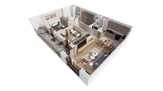 3 pokoje, mieszkanie 69,15 m², piętro 4, oferta nr 8.04.C33, Ogrody Andersa II, Gliwice, Wojska Polskiego, ul. Generała Władysława Andersa