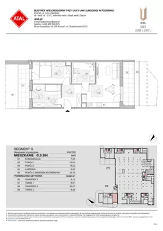 3 pokoje, mieszkanie 62,62 m², parter, oferta nr G.0.304, ATAL Unii Lubelskiej, Poznań, Rataje, Starołęka, ul. Heleny Tadeuszak