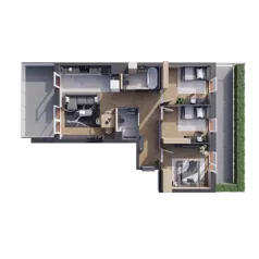 4 pokoje, mieszkanie 74,90 m², piętro 2, oferta nr F.2.279, ATAL Unii Lubelskiej, Poznań, Rataje, Starołęka, ul. Heleny Tadeuszak