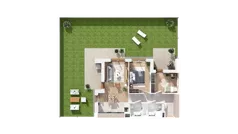 3 pokoje, mieszkanie 69,81 m², parter, oferta nr 2.00.A03, Ogrody Andersa IV, Gliwice, Wojska Polskiego, ul. J. Sowińskiego
